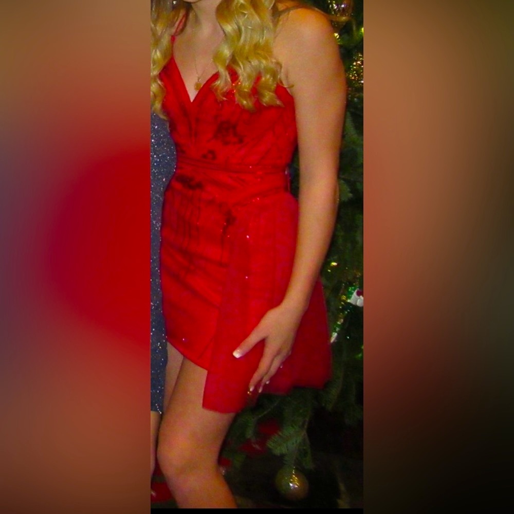 Red cocktail dress size 2